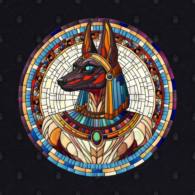 Egyptian Anubis -Mosaic Art by Nartissima